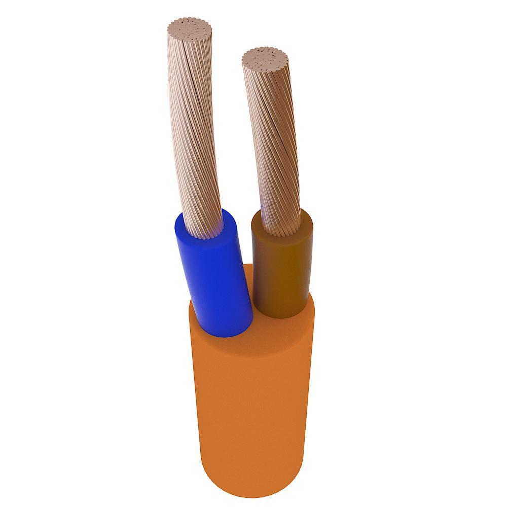 Провод медный Прикарпаткабель ПВС круглый 2х1,5 мм2 Оранжевый (28164411)