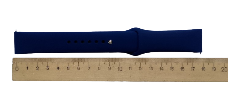 Ремешок для часов силиконовый 22х175 мм Dark Blue (2892) - фото 2 Ремешок для часов силиконовый 22х175 мм Dark Blue (2892) - фото 2