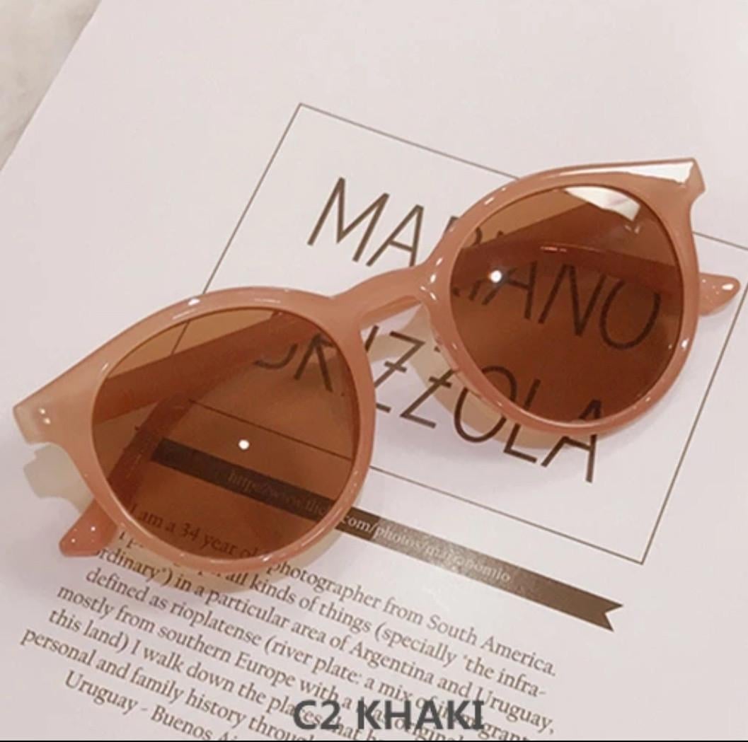 Очки круглые солнцезащитные унисекс Хаки