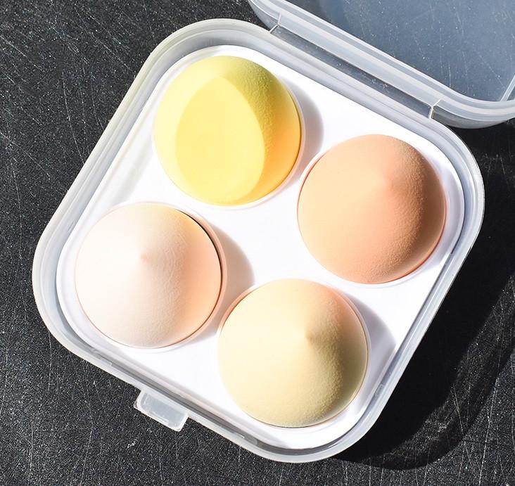 Набор спонжей в пластиковой коробке 4 шт. Желтый (10-59-1251-Ж)