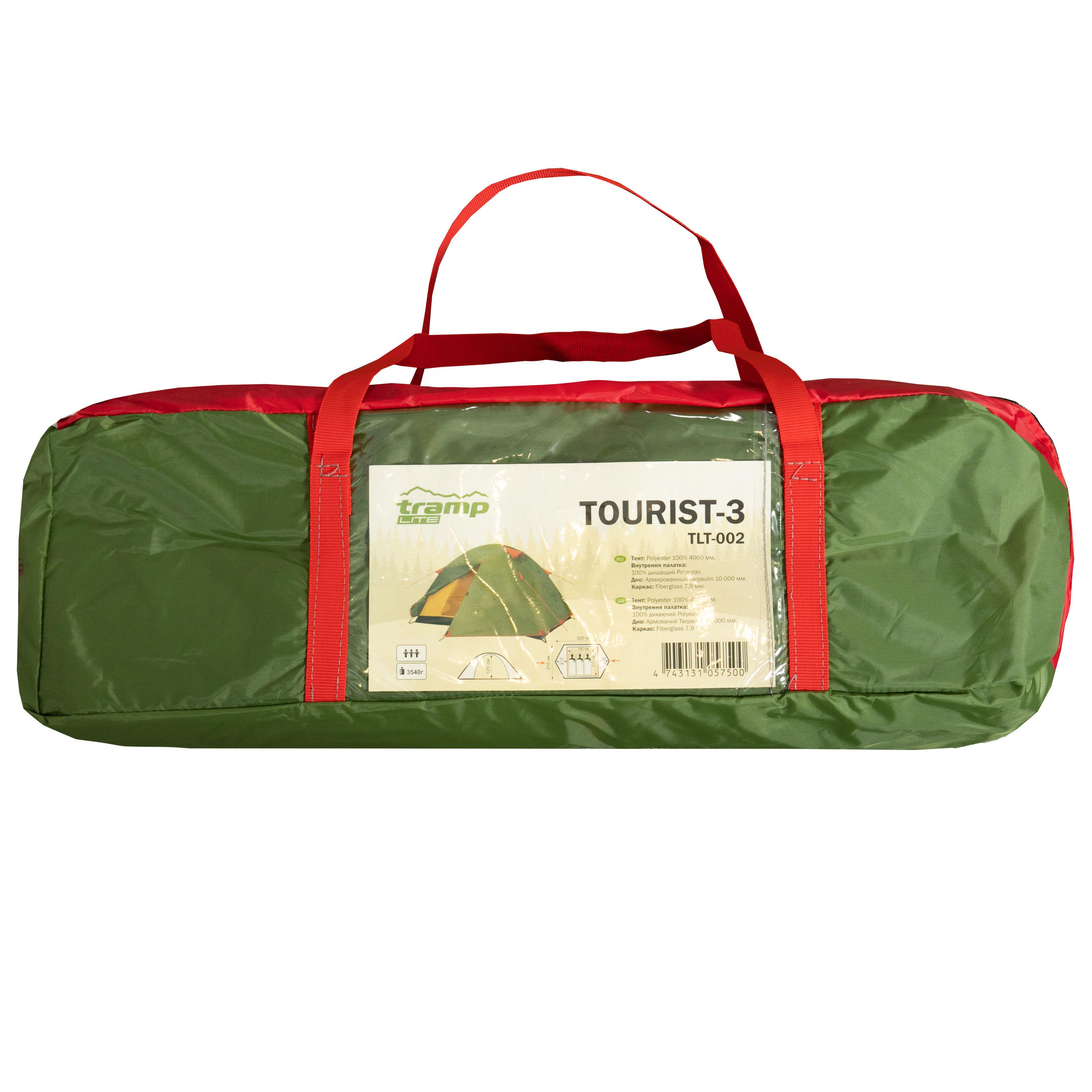 Палатка Tramp Lite Tourist 3 Оливковый (TLT-002-olive) - фото 4