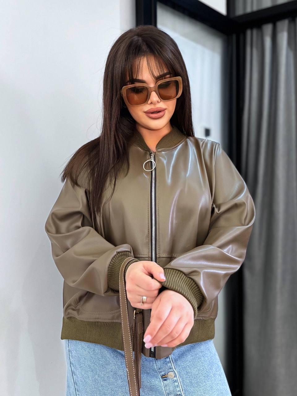 Куртка жіноча весняна Джиллі р. 58-62 Коричневий (#467-ел) - фото 4 Куртка жіноча весняна Джиллі р. 58-62 Коричневий (#467-ел) - фото 4