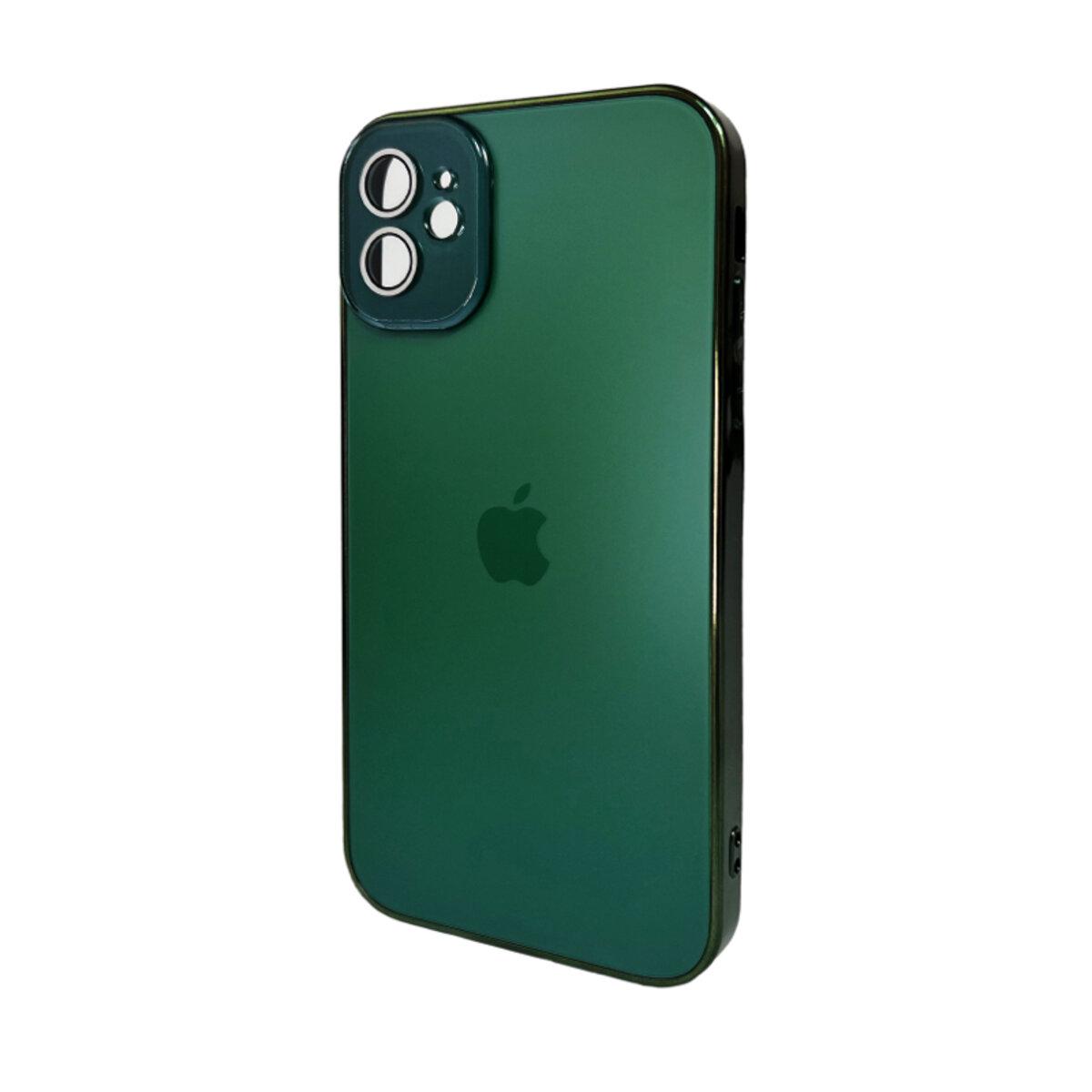 Противоударный чехол для Apple iPhone 12 Sapphire Frame MagSafe Cangling Green