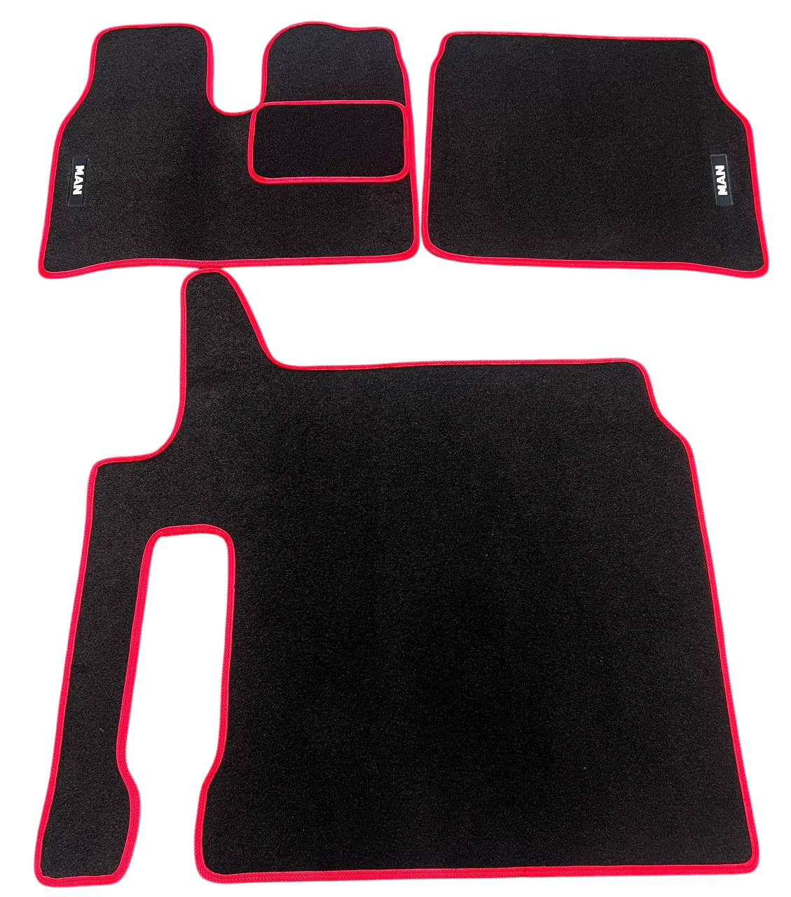 Коврики в салон ворсовые для MAN TGX 2016-2020 5 шт. Черный (27326807)