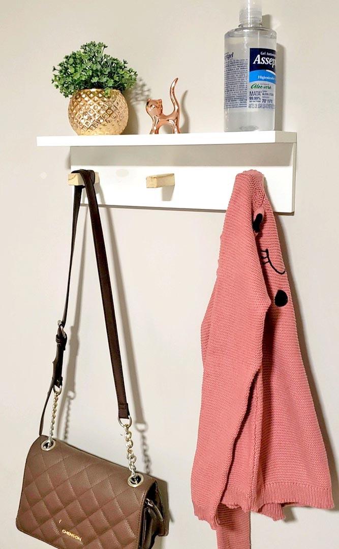 Вешалка для сумок из дерева Делория 3 Зефир/Бланже (ВСУ-30132001)