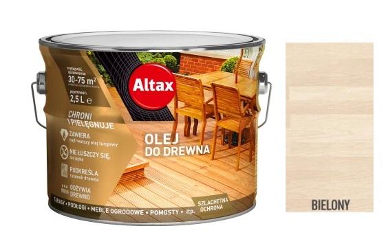 Масло для дерева и садовой мебели Altax Olej do drewna 2,5 л Белый - фото 1