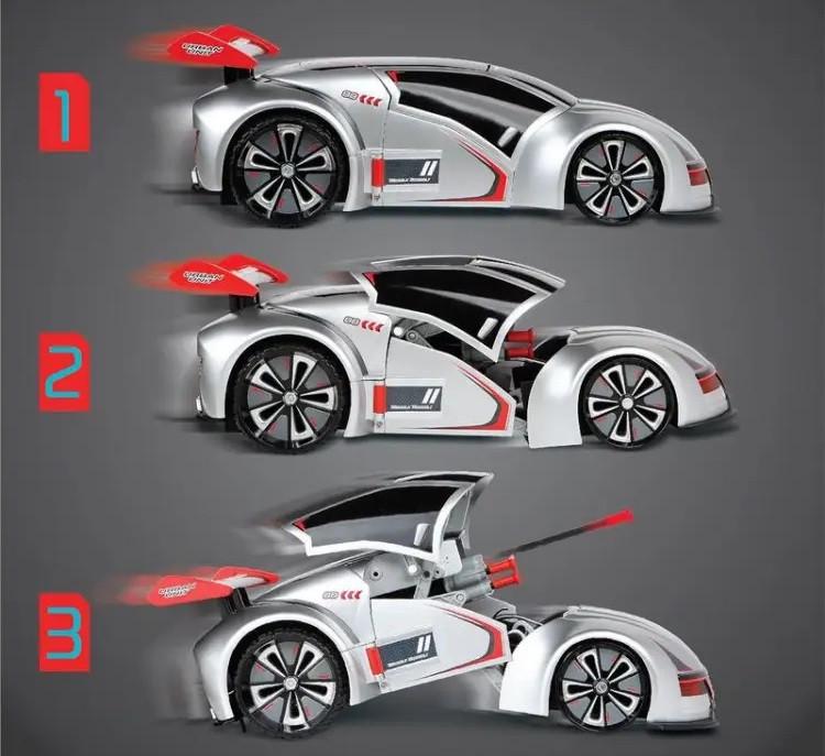 Машинка-трансформер стреляющая RIAS Velocity Demon на радиоуправлении Grey (3_04565) - фото 10