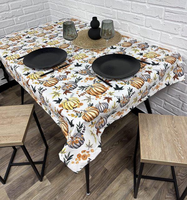 Скатерть водоотталкивающая Comfort Home Pumpkin с тефлоновым покрытием 100x150 см