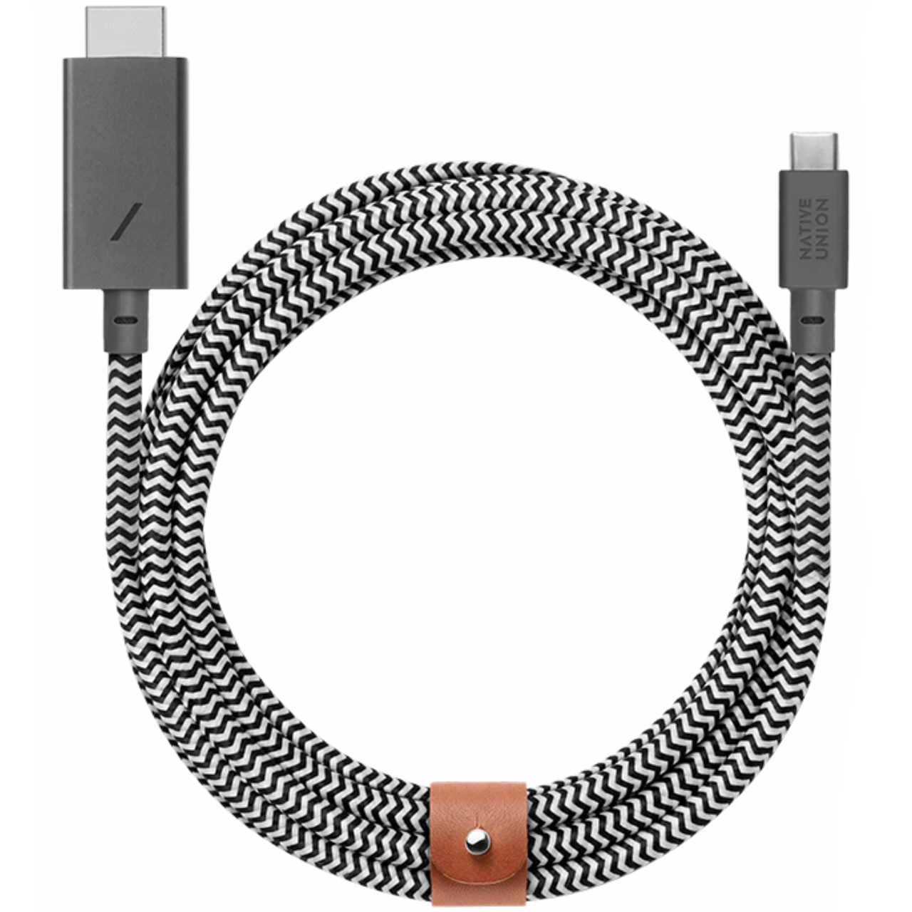 Кабель-адаптер Native Union Belt Cable 3m USB-C to HDMI, Zebra (BELT-C-HDMI-ZEB-3)