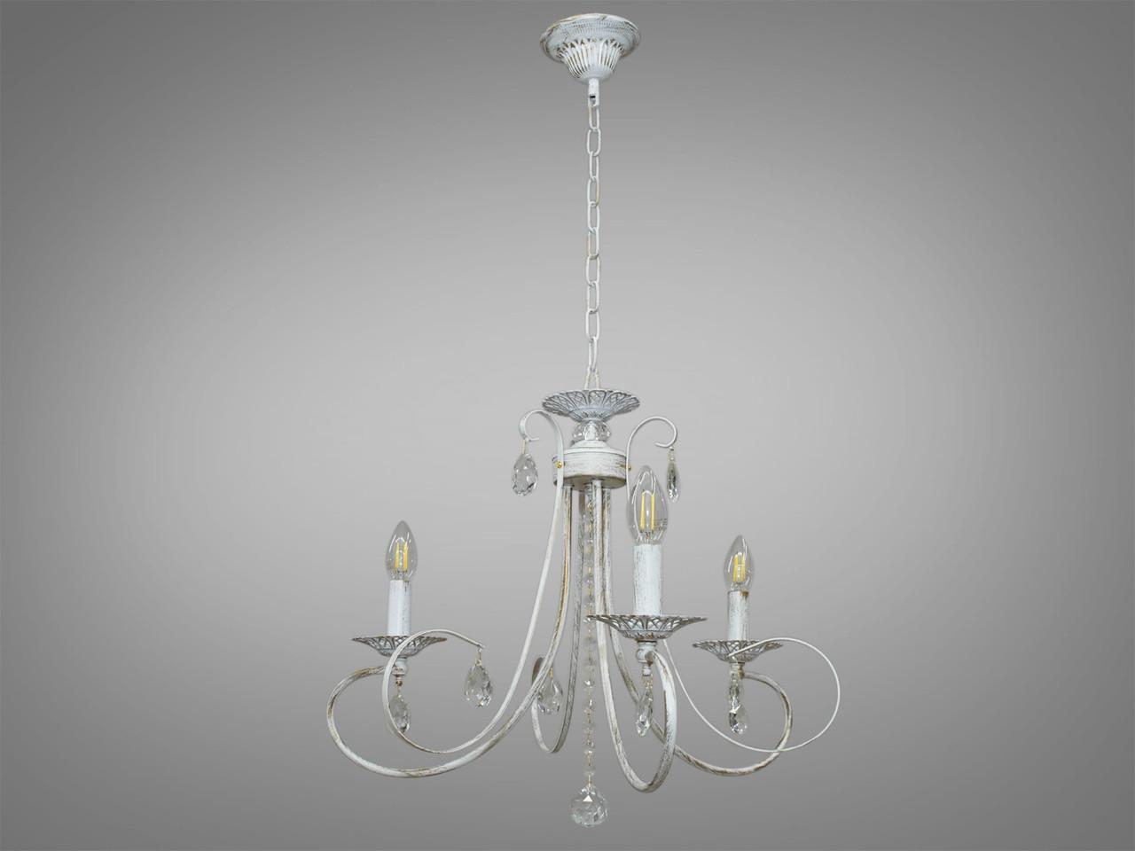 Люстра классическая с резным декором 8041/3WH (2437593286)