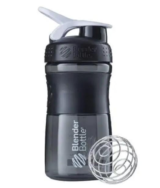 Шейкер спортивный Blender Bottle SportMixer Flip 20 oz/590 мл Black/White (SM 20oz Black/White)