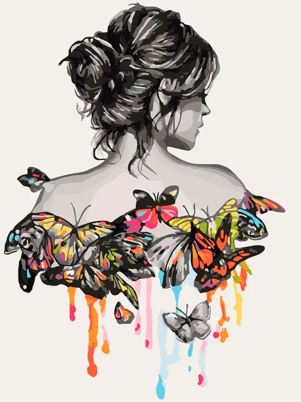 Картина по номерам ART CRAFT Девушка бабочка 30x40 см без коробки (ACR-10378-NN)