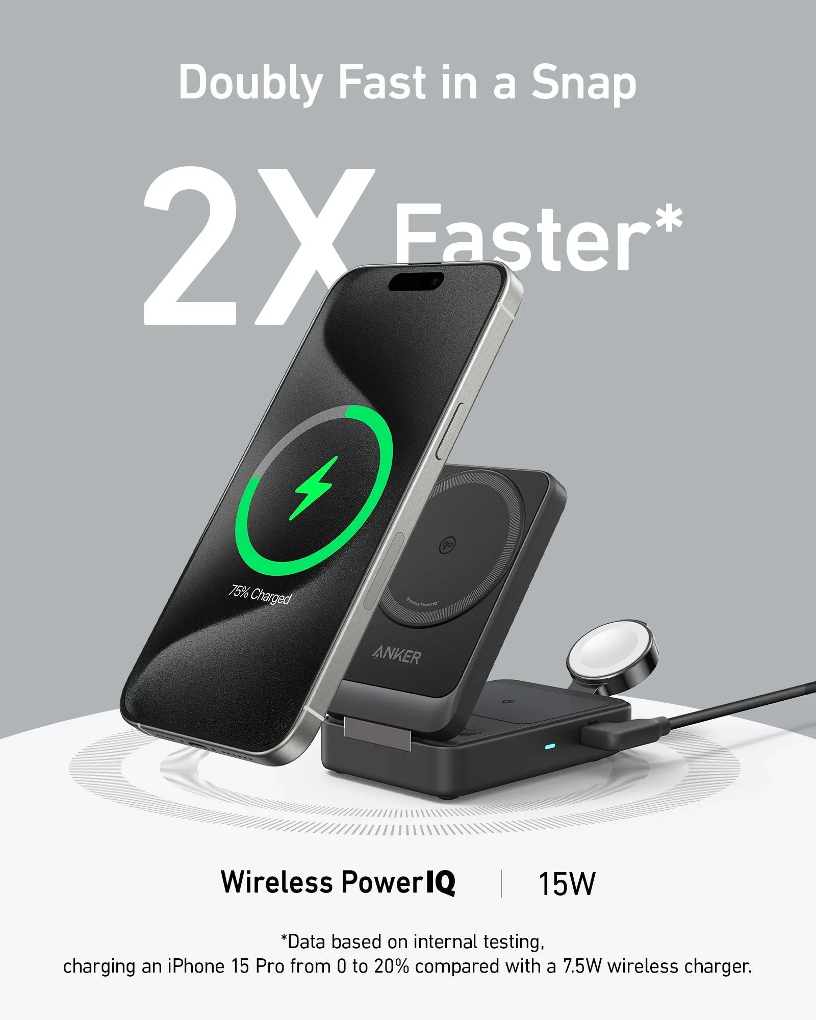 Зарядное устройство для Anker MagGo Wireless Charging Station 15W (2000139) - фото 8