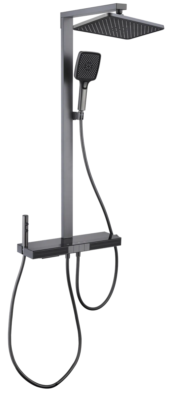 Душевая колонна с термостатическим смесителем MIXXUS PREMIUM Next-009-J Graphite 4 режима (MI6544)