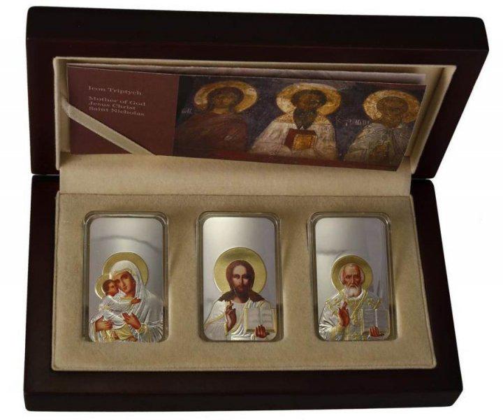 Набор серебряных монет Икона-триптих 31,1 г 3 шт. 2012 г.