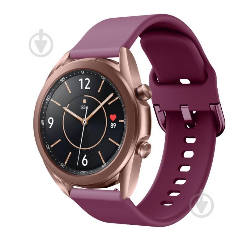 Ремешок для Samsung Galaxy Watch 3 41 мм силиконовый 20мм NewColor Вино (1012310) Ремешок для Samsung Galaxy Watch 3 41 мм силиконовый 20мм NewColor Вино (1012310)