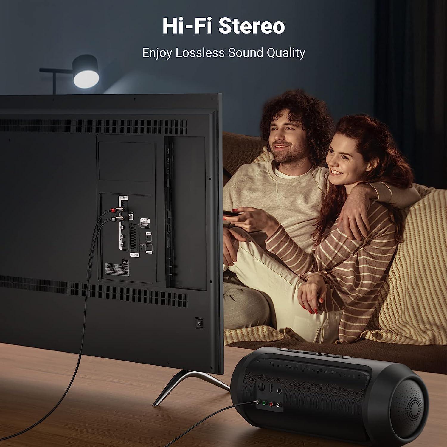 Кабель UGREEN 3.5 мм minijack-2RCA стерео тюльпани Hi-Fi звук RCA AUX Y 5 м Чорний (10591) - фото 14