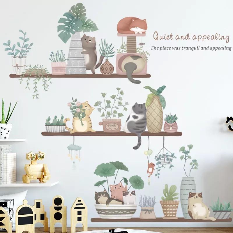 Наклейки виниловые Семейство кошек Lovely Cats лист 60х90 см (Б471-3 ZDB-2253)