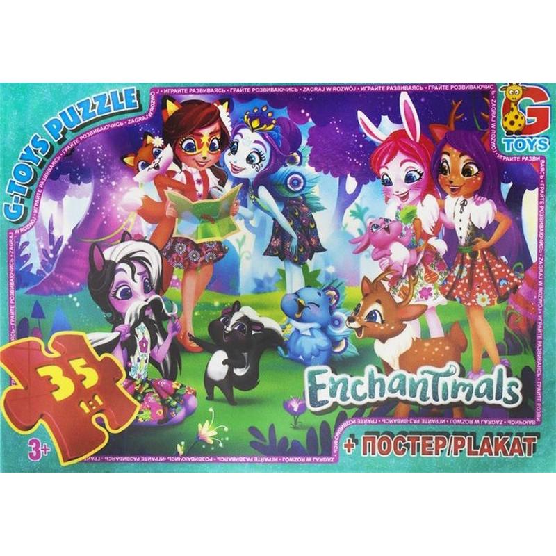 Пазлы детские картонные G-Toys Enchantimals 35 эл. (IP-177-P-884)