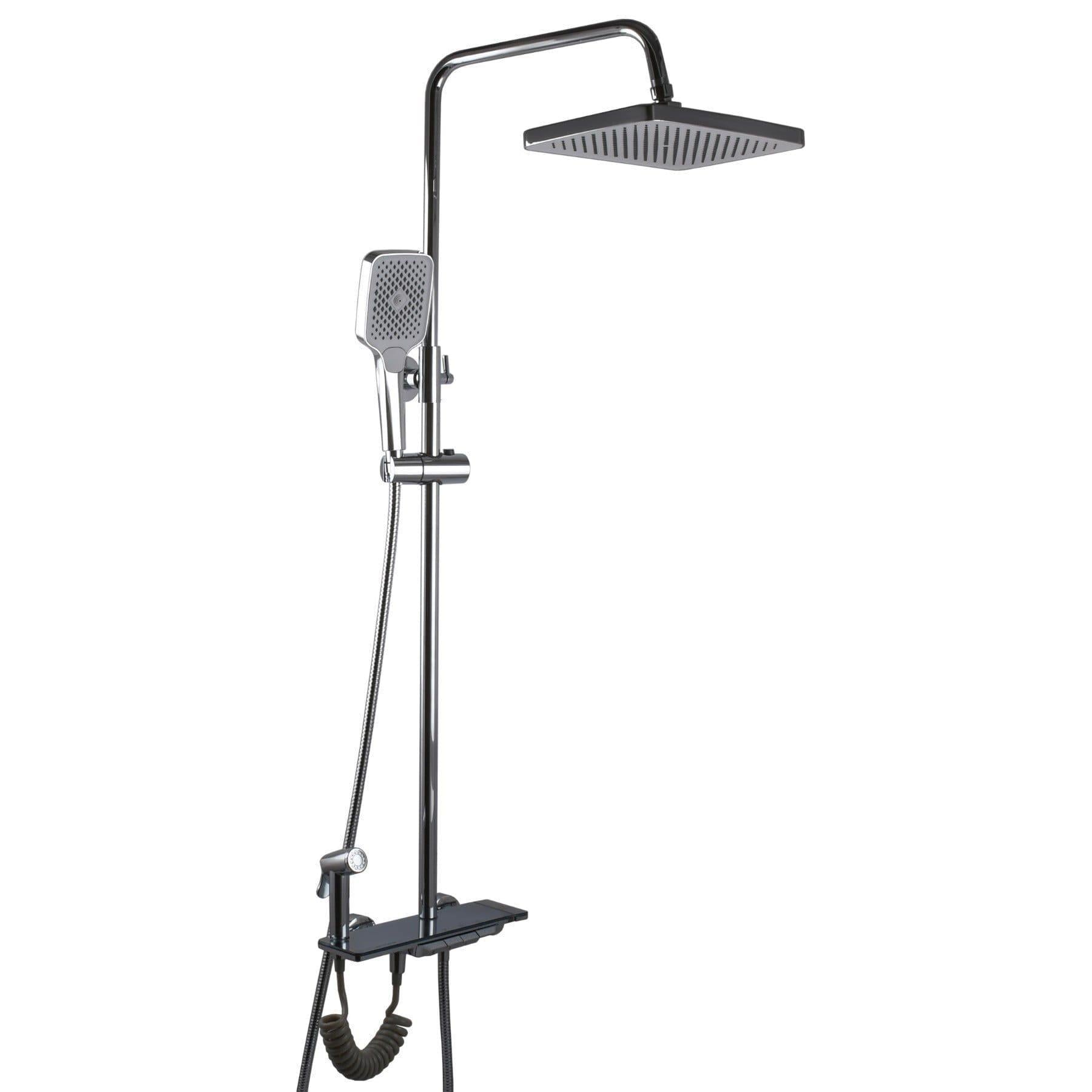 Душова система Globus Lux Gamma GLGM-3002 з тропічним душем латунь Хром (37521569)