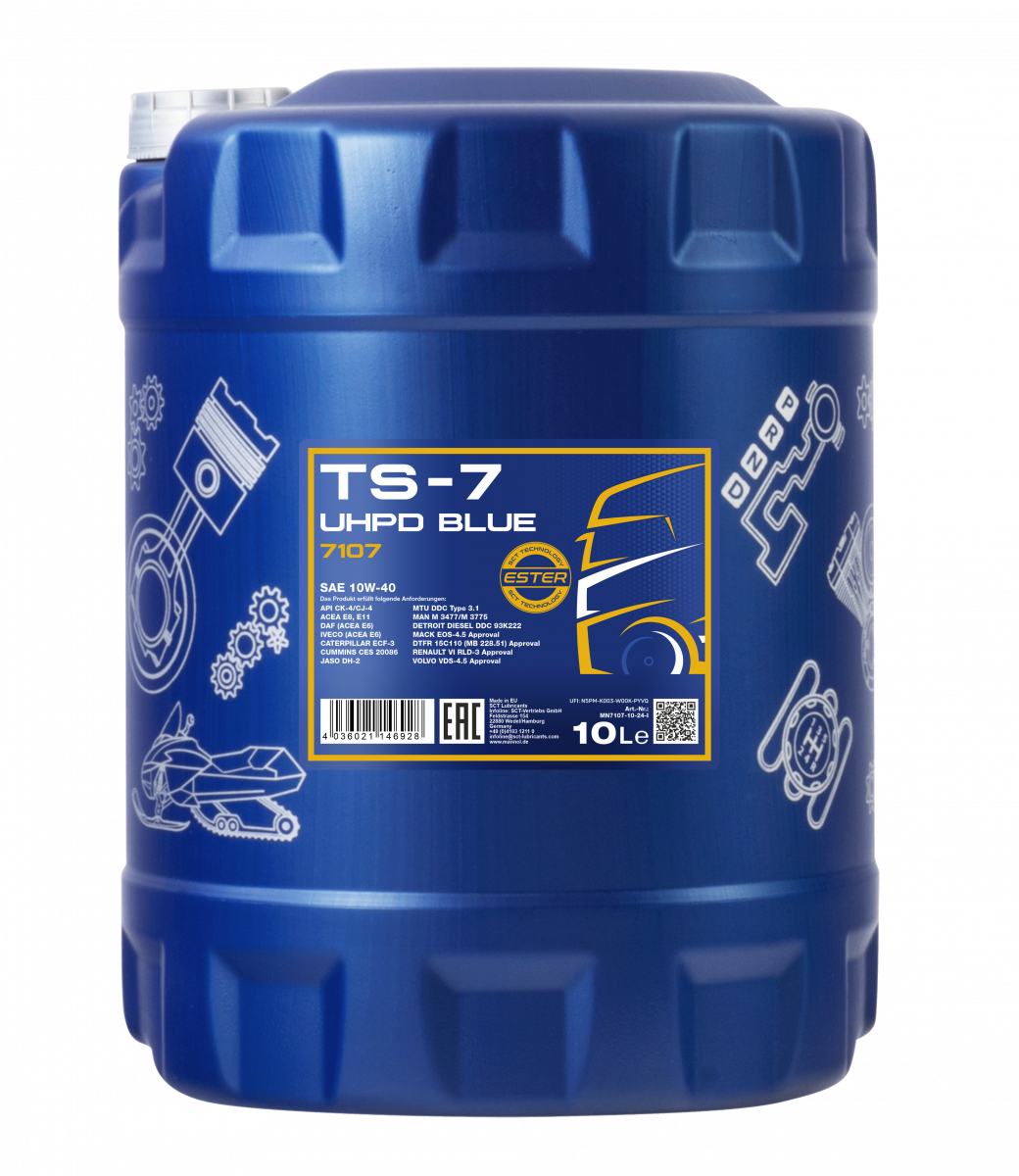 Моторное масло Mannol 7107 TS-7 UHPD Blue 10W-40 10 л (MN7107-10)