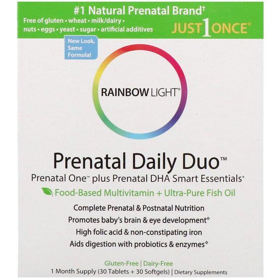 Комплекс витаминно-минеральный Rainbow Light Prenatal Daily Duo Prental One + DHA 30 таб. + 30 SG таб. (000004386)