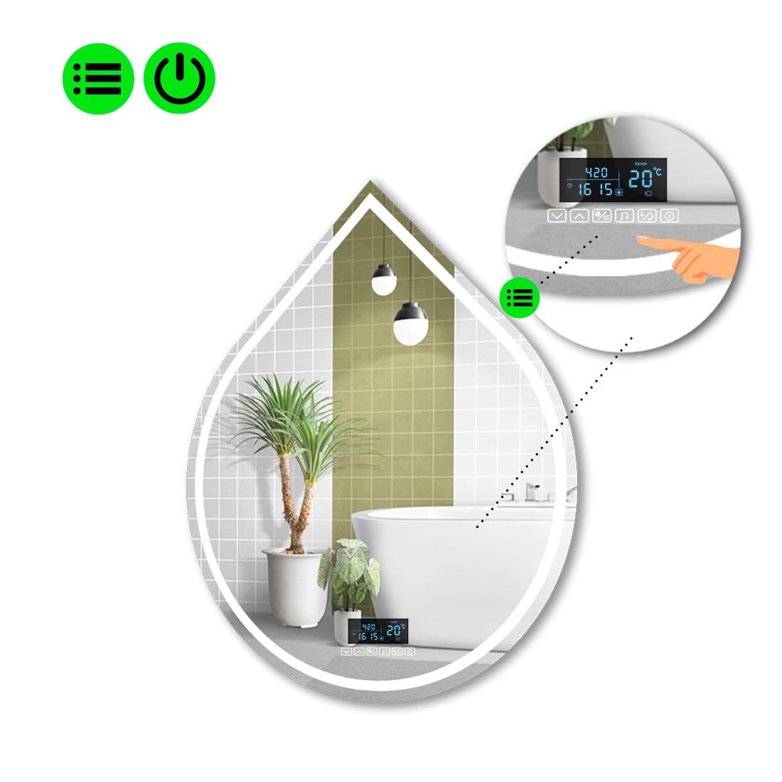 Зеркало с LED подсветкой Goccia 1 с Smart-блоком 60x50 см (8994531)
