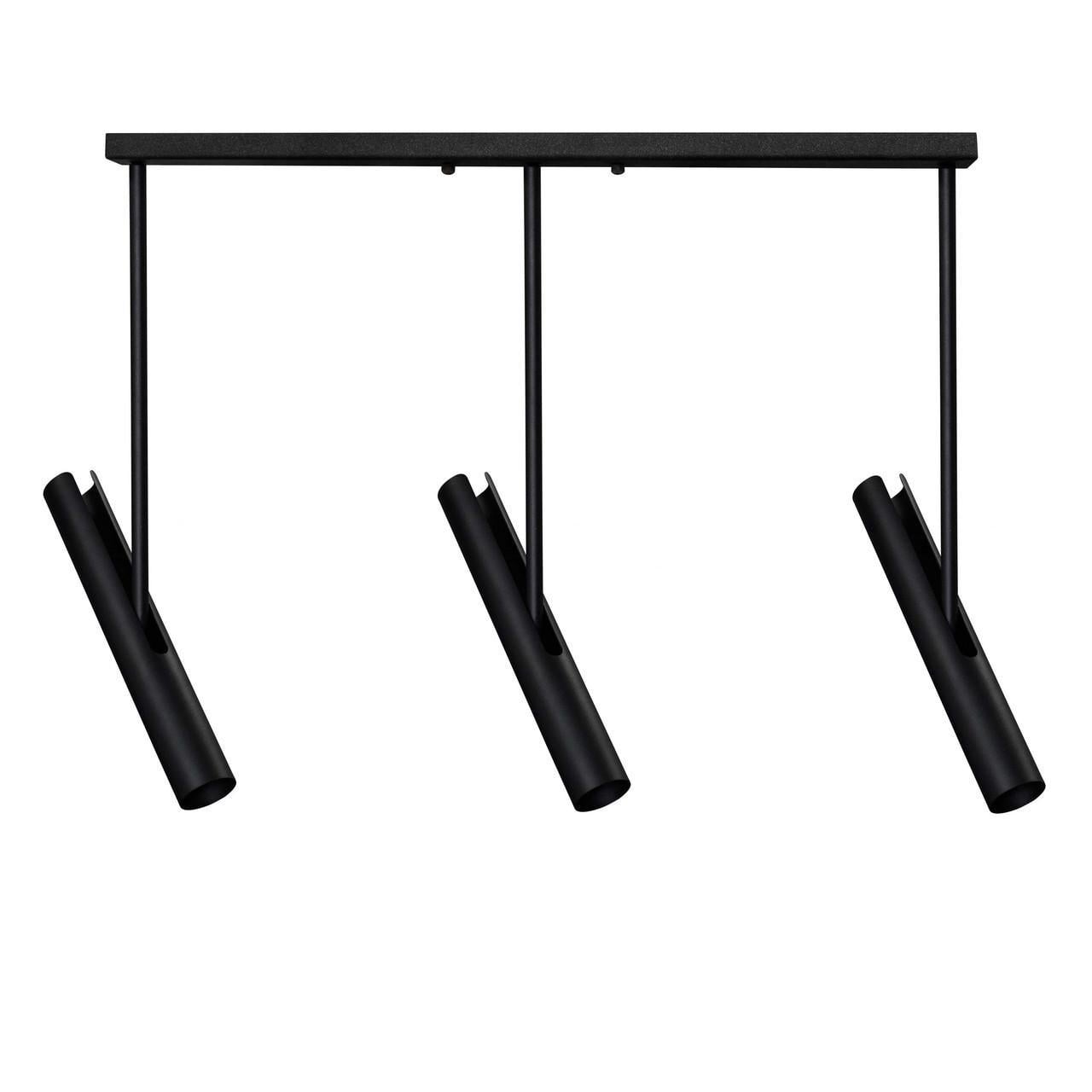 Светильник спот MSK ELECTRIC Telescope с поворотными плафонами под три лампы Е27 Черный (NL 3257-3)