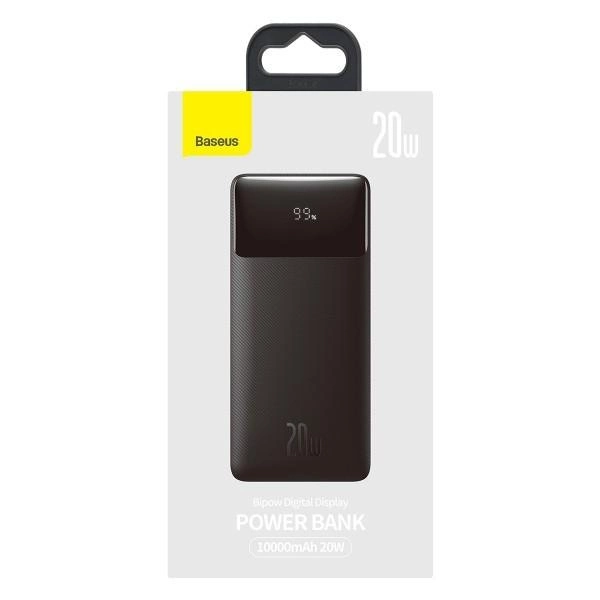 Павербанк Baseus Bipow Digital Display 10000 mAh 20W 3A с быстрой зарядкой Quick Charge 3.0/PD 3.0 Черный (68116086) - фото 3