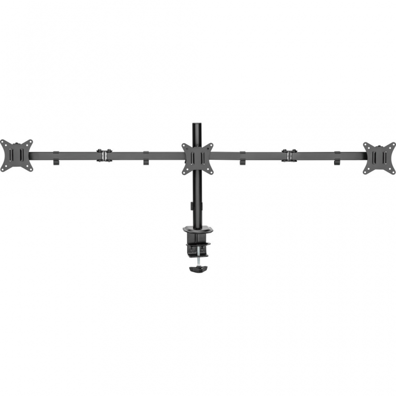 Кронштейн для монітора Brateck LDT66-C034 на 3 монітори 17-27" Чорний (22631578) - фото 10