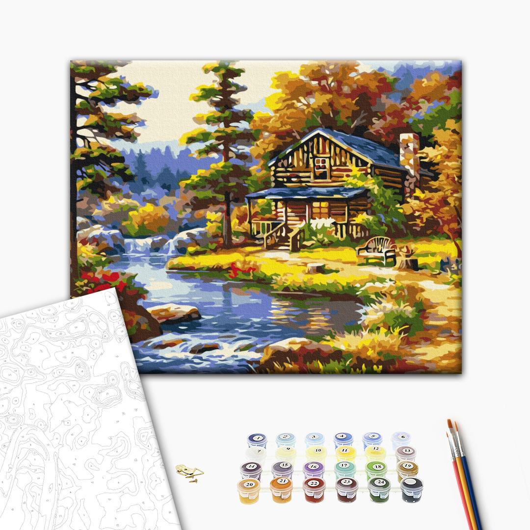 Картина по номерам Brushme Домик у озера 40x50 см (BS51963)