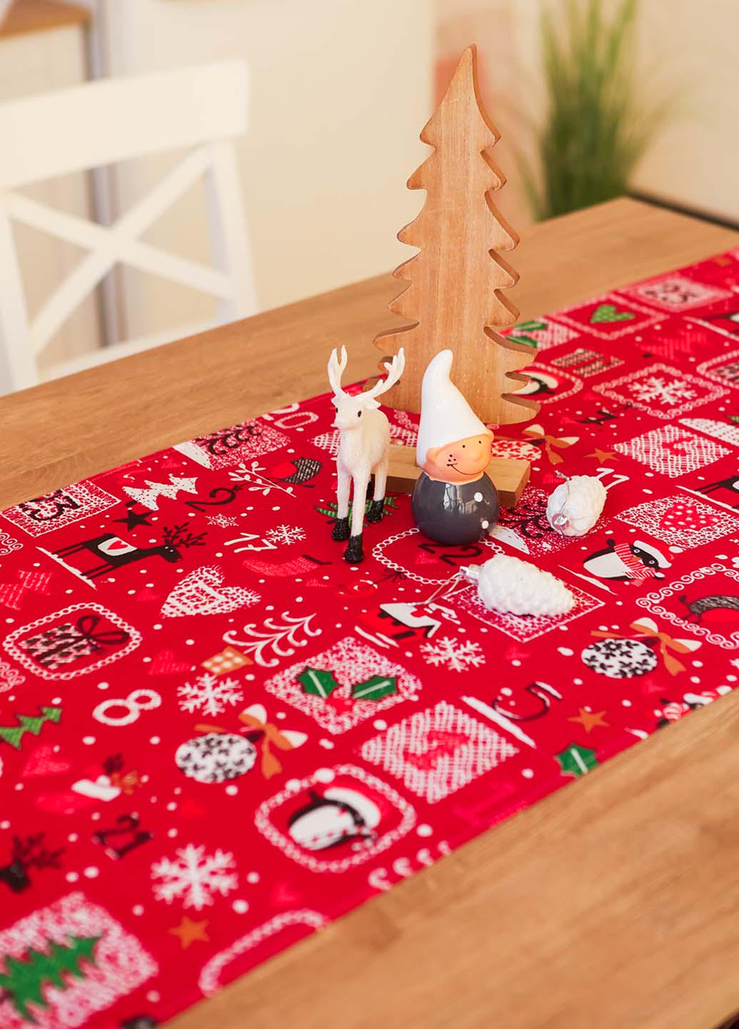 Скатерть новогодняя Рождественский календарь 140x47 см (рзк14) - фото 3 Скатерть новогодняя Рождественский календарь 140x47 см (рзк14) - фото 3