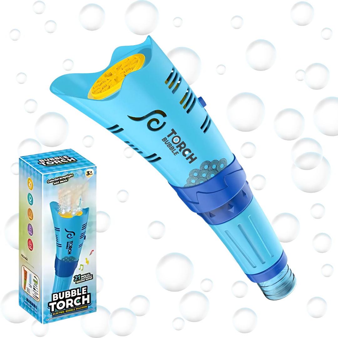 Пистолет мыльных пузырей для детей с LED подсветкой на аккумуляторе Синий