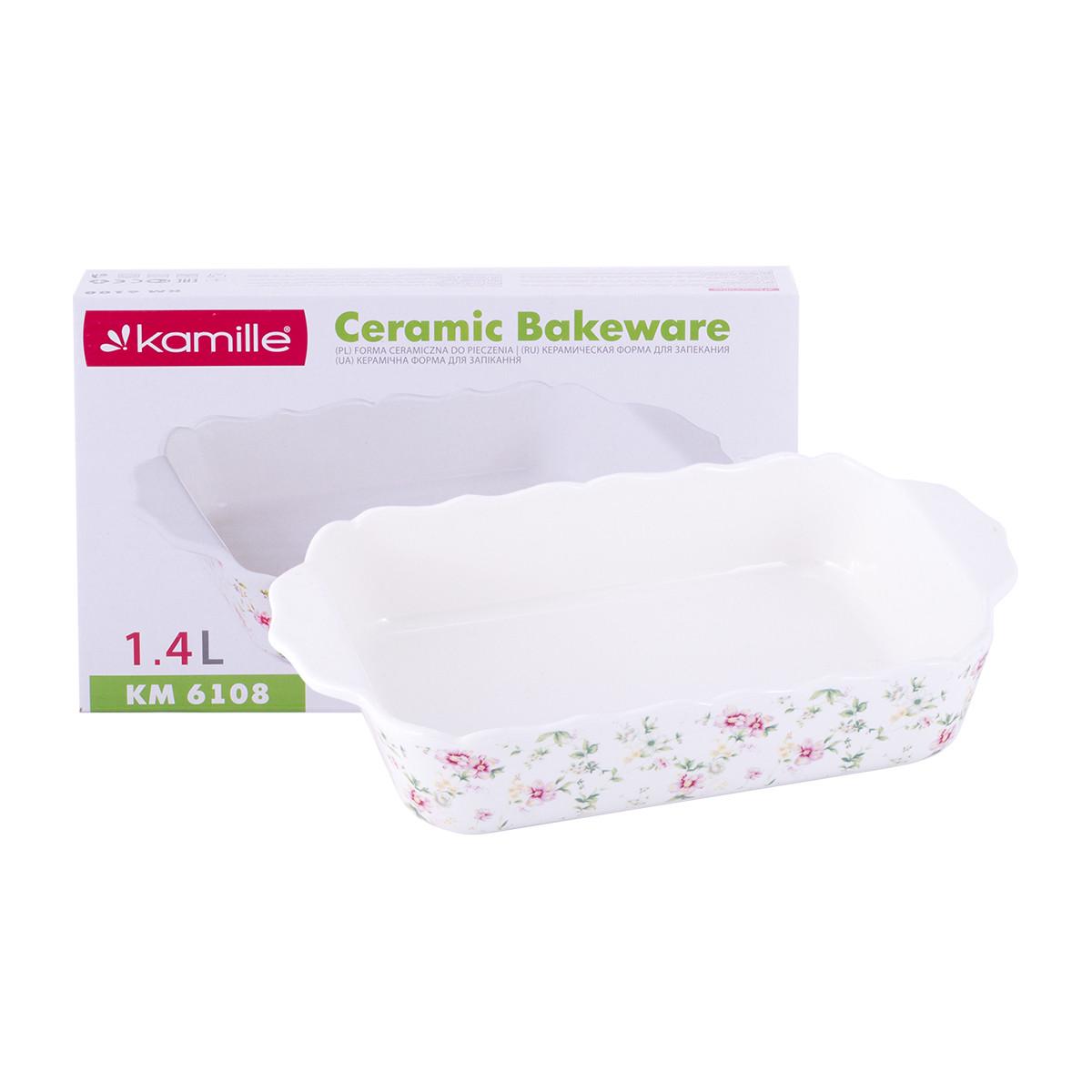 Форма для запекания Kamille KM-6108 1,4 л (2351446896) - фото 3 Форма для запекания Kamille KM-6108 1,4 л (2351446896) - фото 3