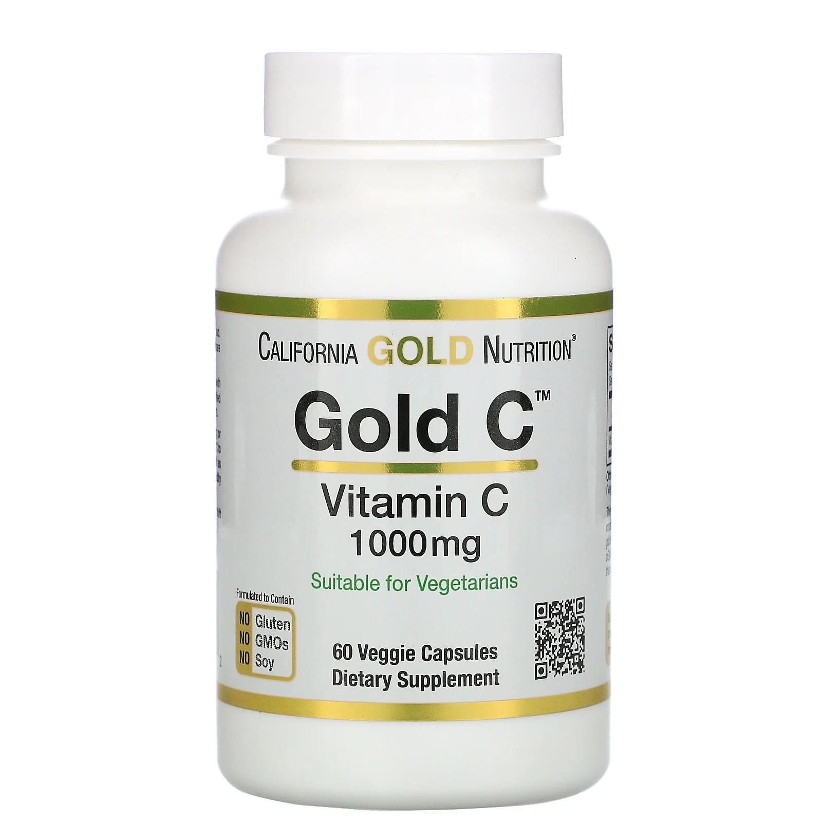 Витамины California Gold Nutrition Vitamin C Gold C 1000 мг 60 капсул