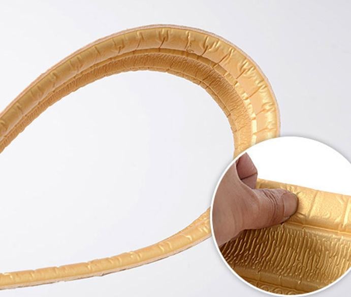 Плінтус гнучкий самоклеючий універсальний 230x5 см Золотистий (2743948095) - фото 7