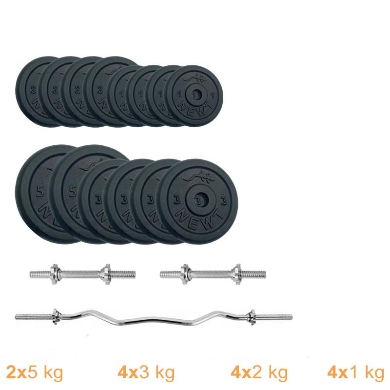 Набор штанга + гантели Newt Gym Set-W Home 43 кг (NE-M-W-SET-43) - фото 2