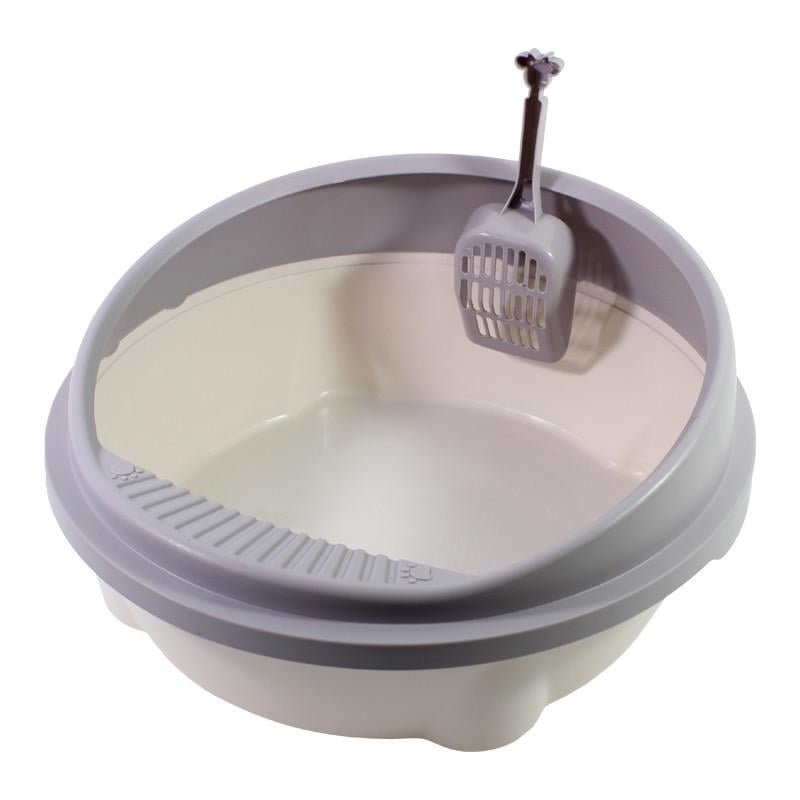 Туалет круглый Taotaopets 221115 для кошек с лопаткой 49x45x22 см