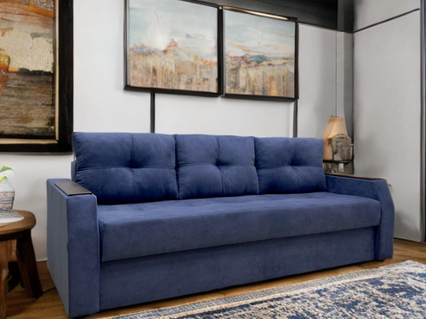 Диван Virkoni Браво єврокнижка Аляска 220x90x71 см 11 Синій (44701-010010511) - фото 3 Диван Virkoni Браво єврокнижка Аляска 220x90x71 см 11 Синій (44701-010010511) - фото 3