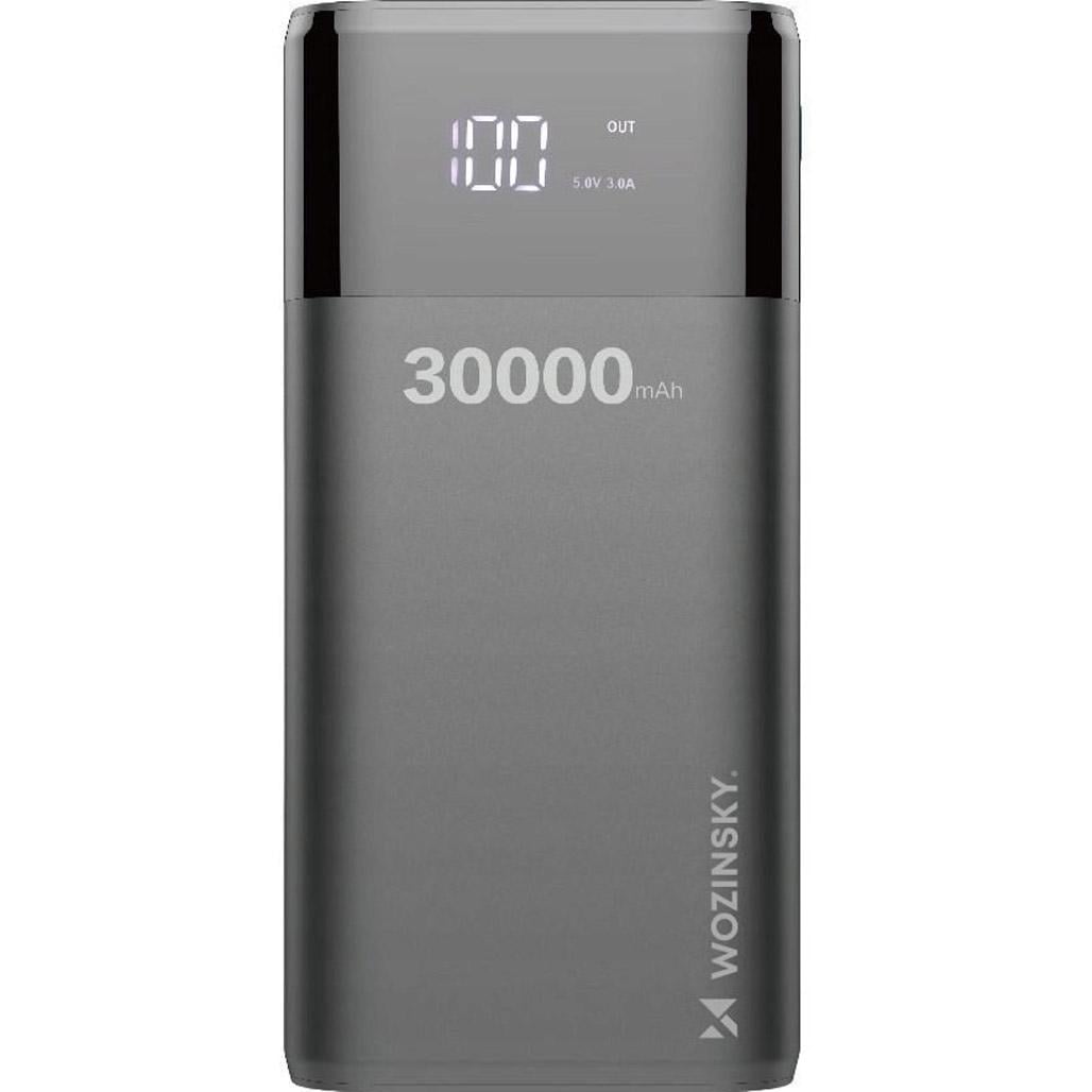 Внешний аккумулятор Wozinsky Display Power Bank 30000 mAh Black (WPB-001BK)