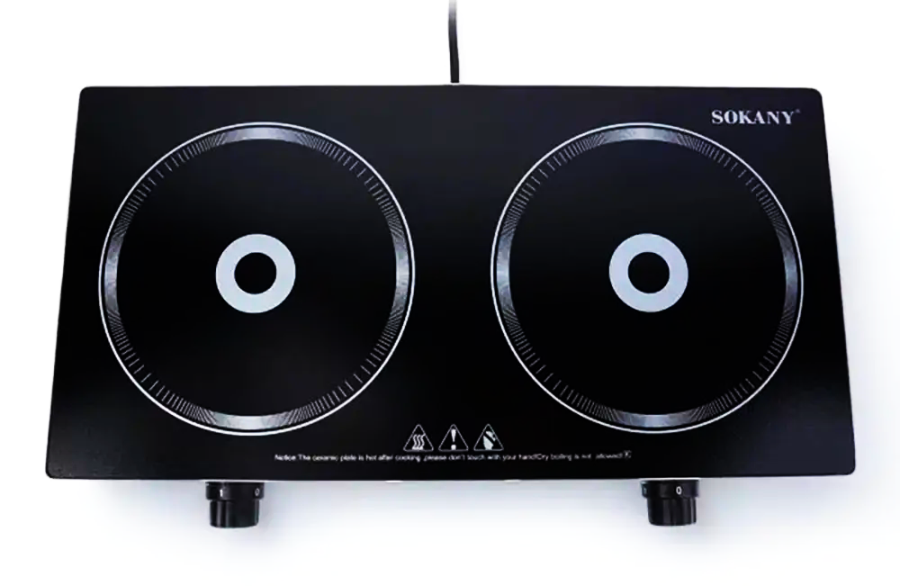 Индукционная плита на 2 конфоркиSokany SK-224 2400 Вт (25364377)