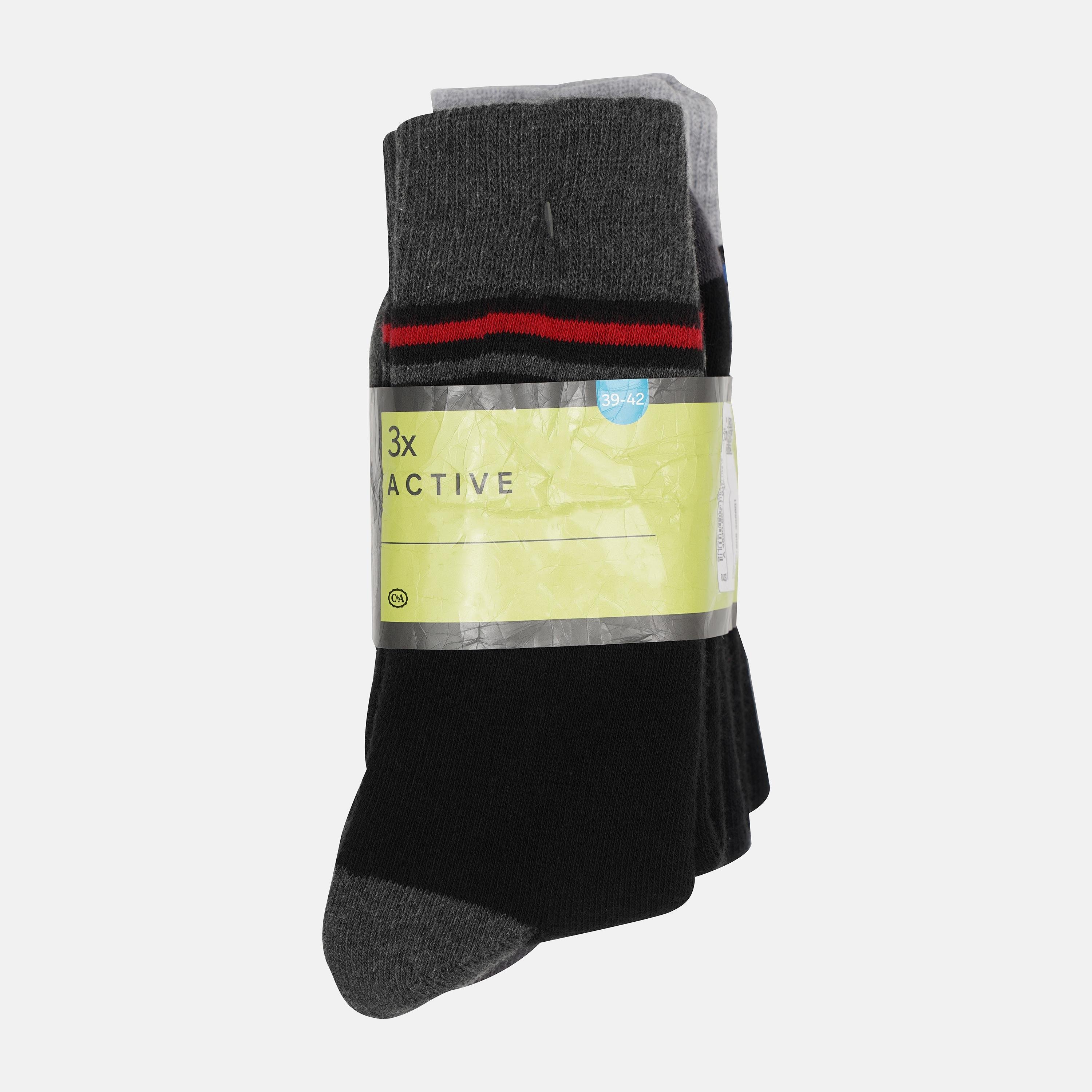 Шкарпетки C&A 3 пари р. 39-42 Чорний (9516279840301)