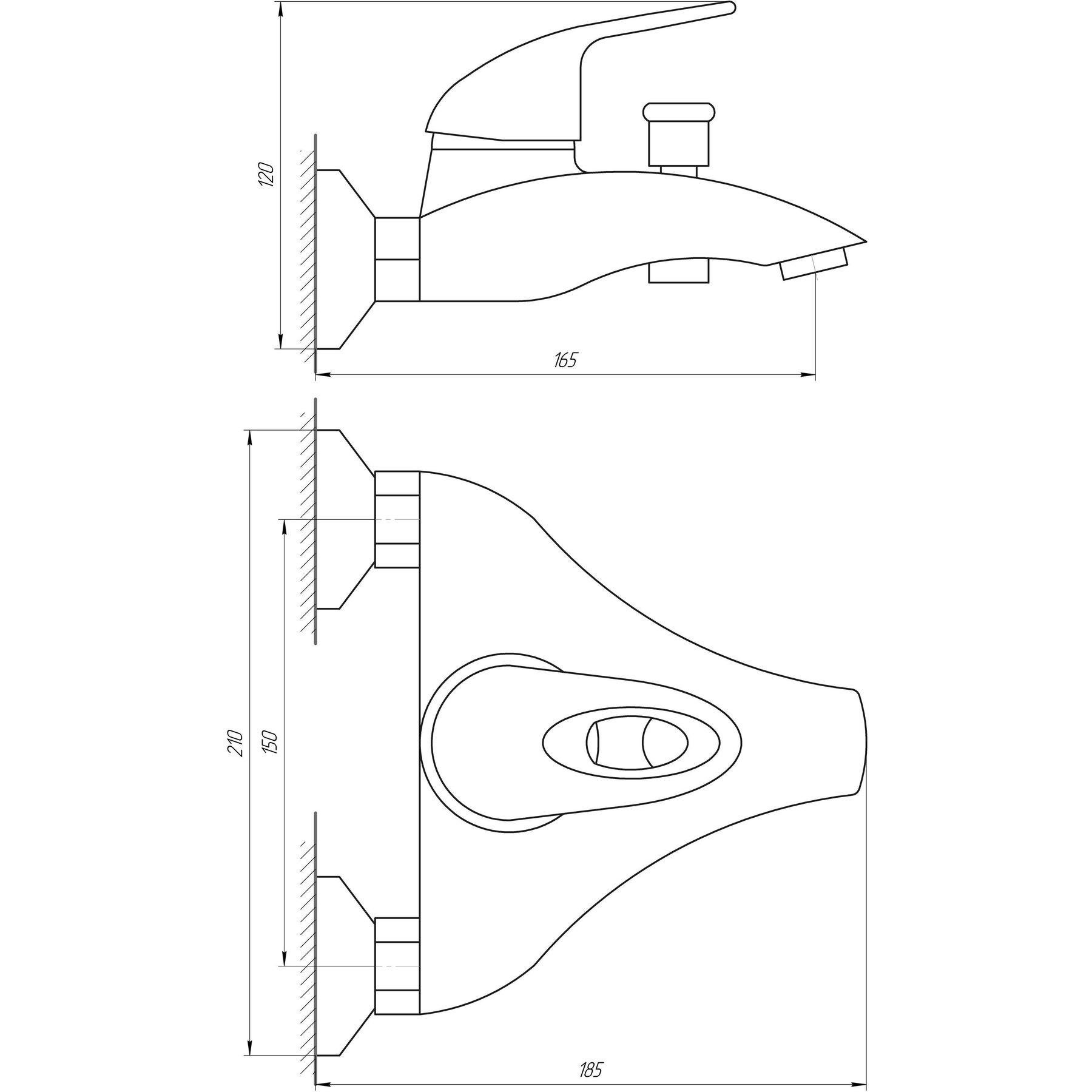 Смеситель для ванны Globus Lux Smart GLSM-0102 - фото 5