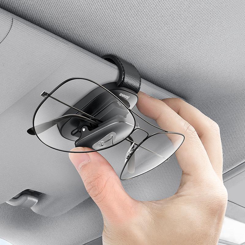 Держатель для очков автомобильный Baseus Platinum Vehicle Eyewear Clip Clamping type ACYJN-B01 - фото 5