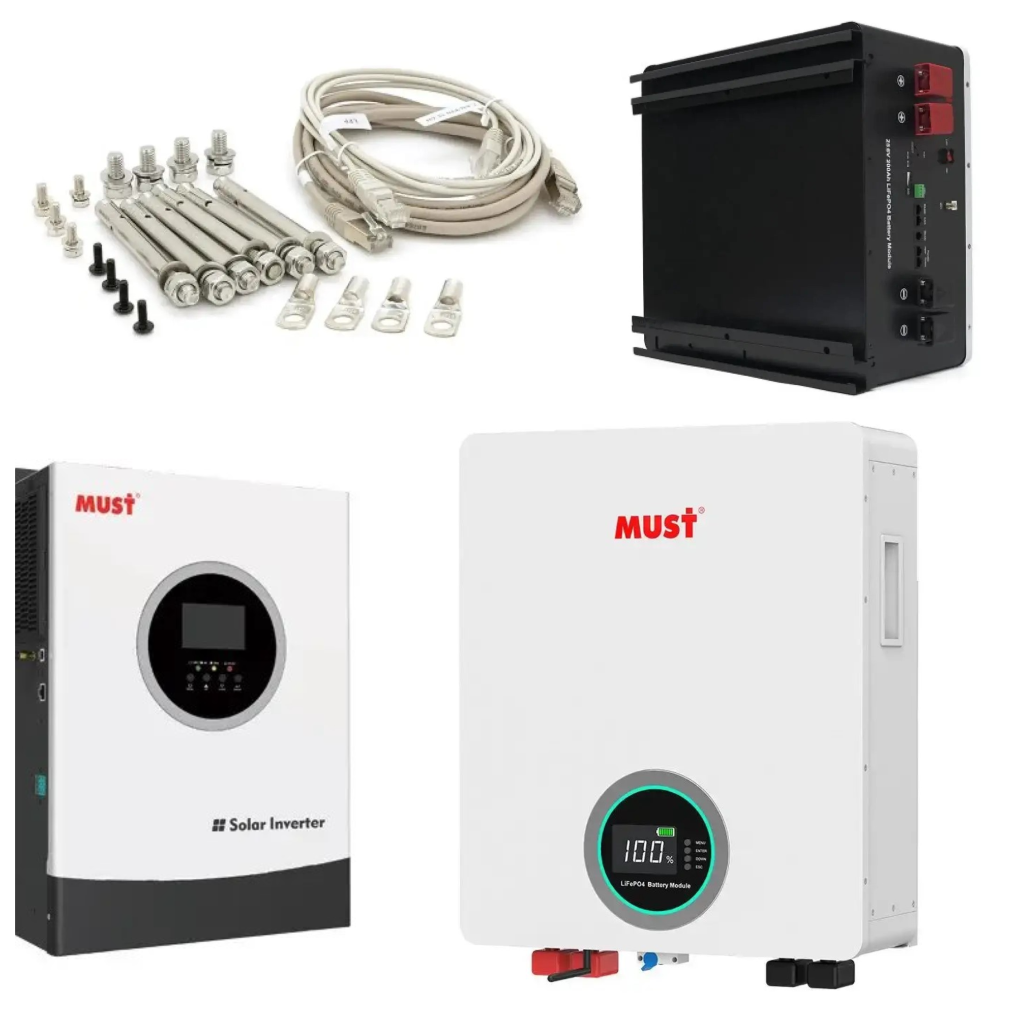 Комплект резервного питания Must PV18-3624 PREM 3,6kW/LiFePO4 аккумулятор Must LP16-24200 25,6V 200Ah 5,12kWh