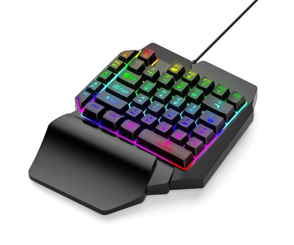 Клавиатура проводная игровая K12X с RGB подсветкой 39 клавиш Black