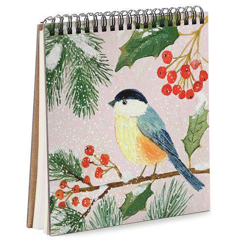 Скетчбук для эскизов и зарисовок Птицы на ветке 16,7х18 см 45 листов (BDK_26NY016)