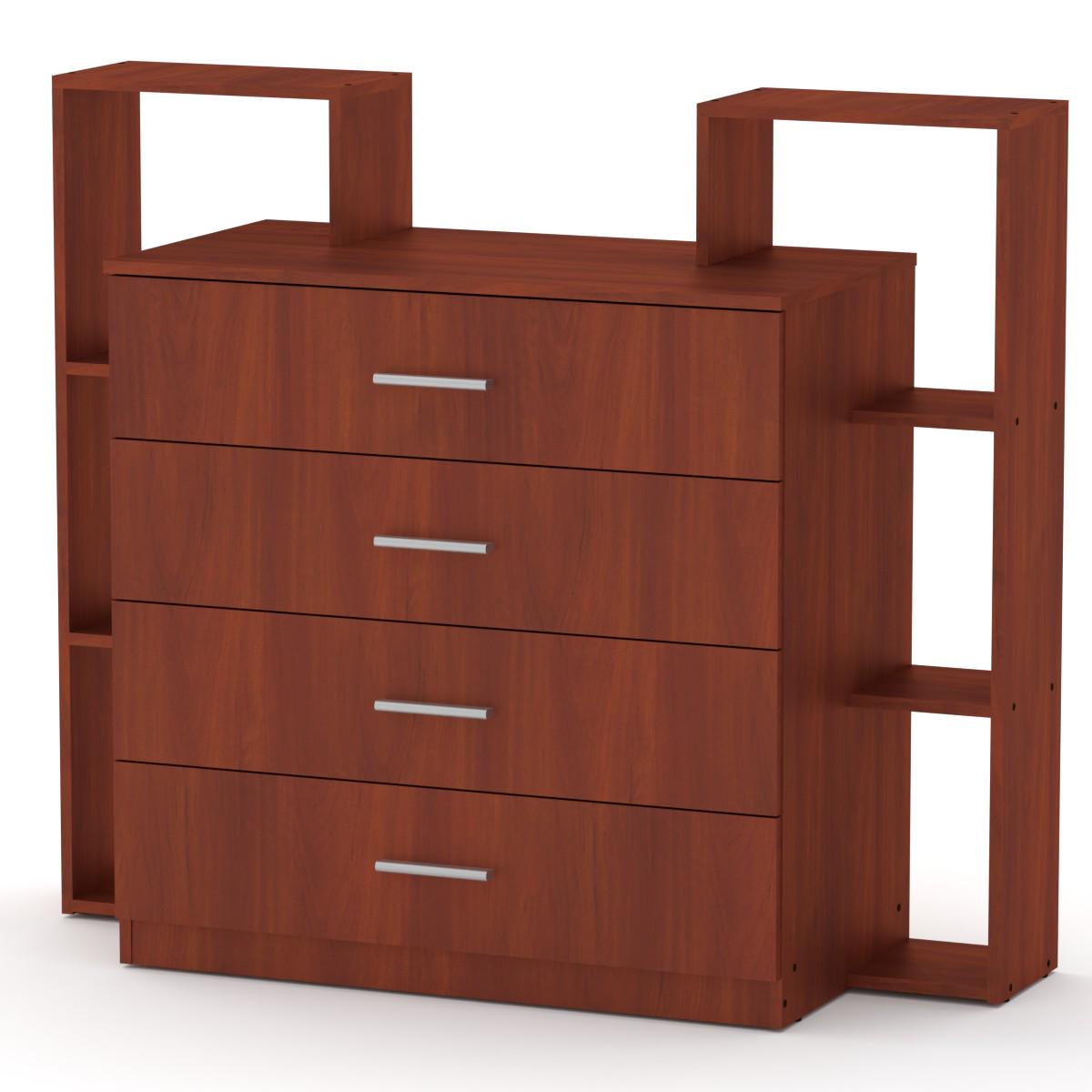 Комод 4 ящики МебліКо 4-2 130х47х110 см Яблуня (k-1134-7) - фото 1