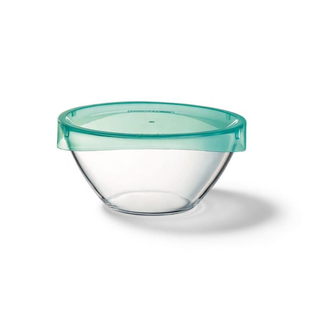 Контейнер салатник Luminarc Keep'N'Box скляний круглий з кришкою 1,1 л 17 см (P3672)