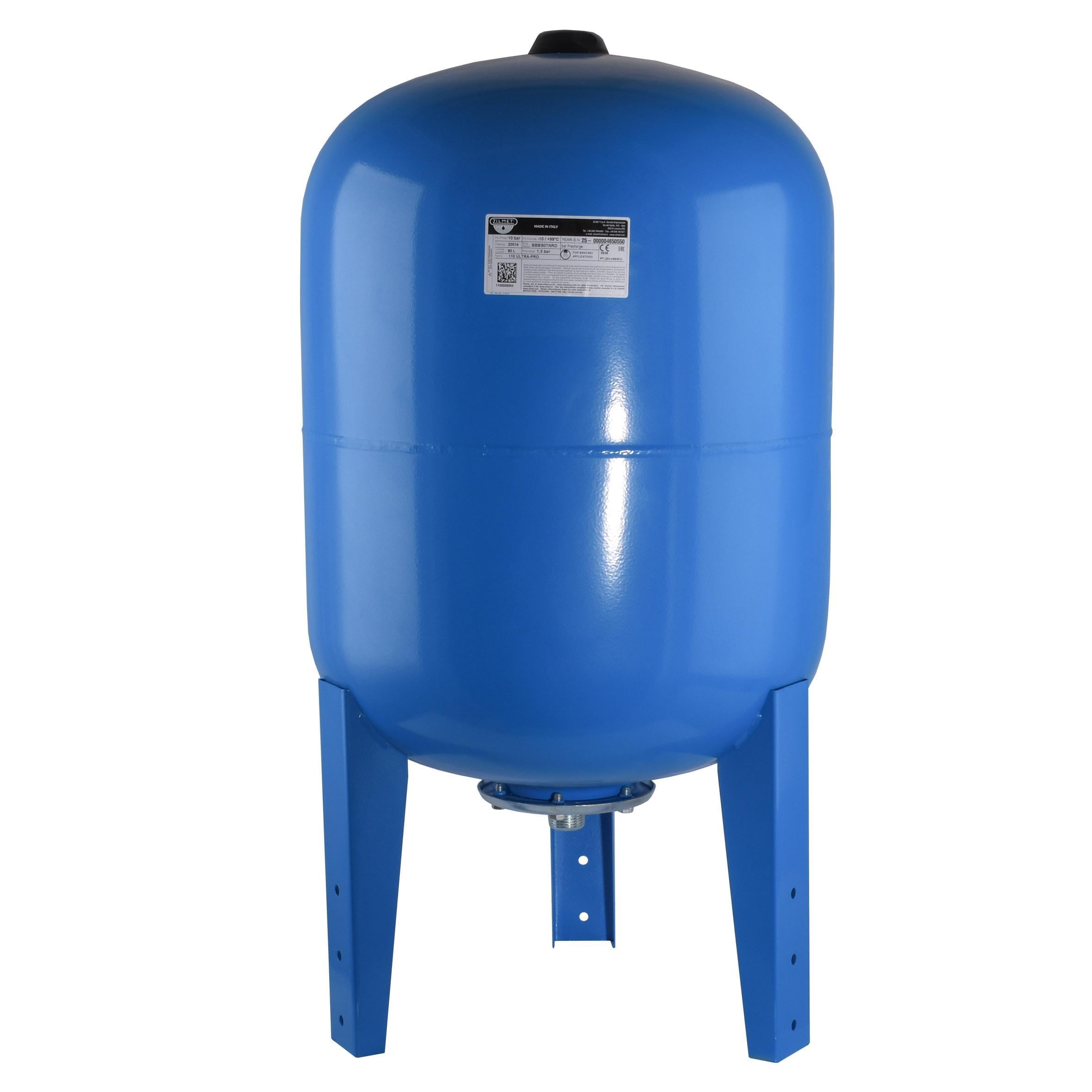 Гидроаккумулятор Zilmet ultra-pro 10bar вертикальный 80 л (1100008004) Гидроаккумулятор Zilmet ultra-pro 10bar вертикальный 80 л (1100008004)